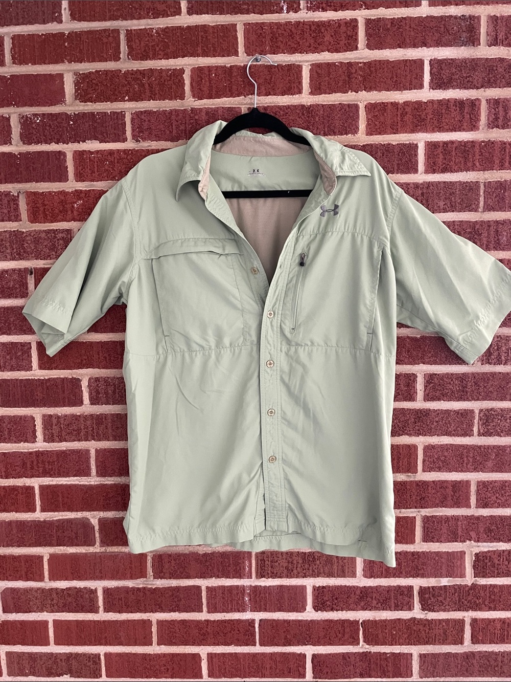 Under Armour Men's Light Green Button-Down Shirt